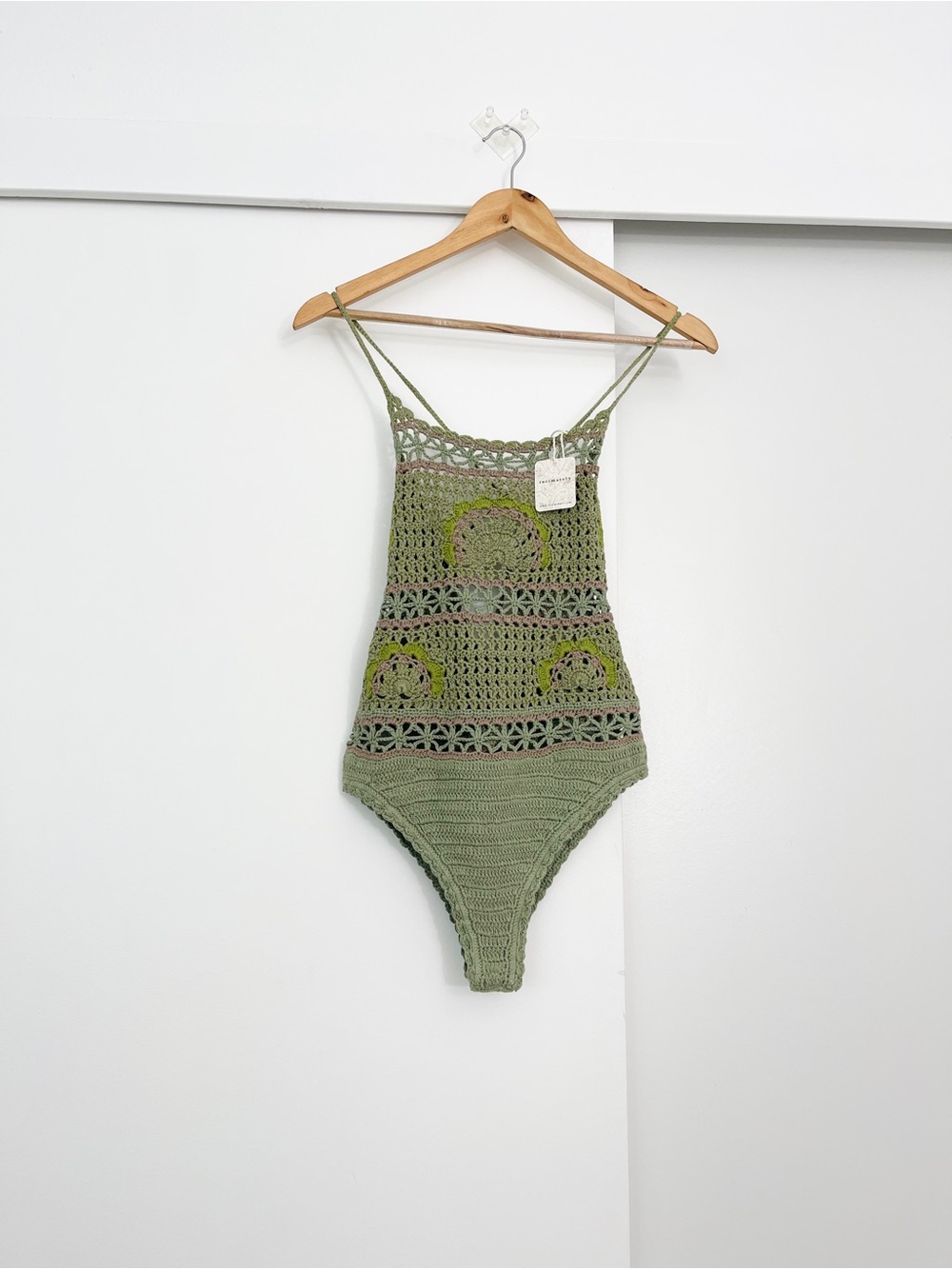 NWT Free People Bali Secrets Garden Crochet Bodysuit Size XS